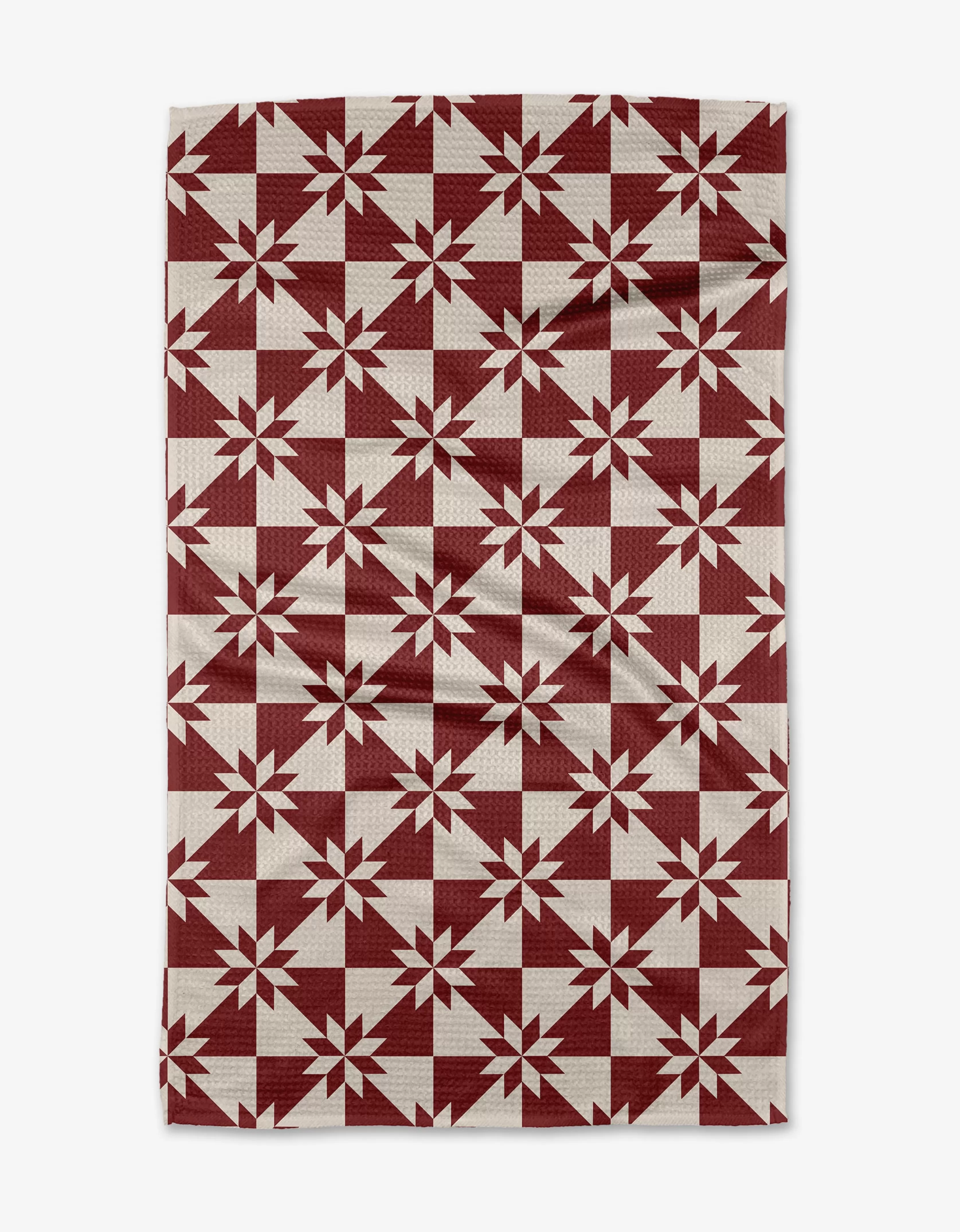 Clearance GEOMETRY Christmas Quilt Red